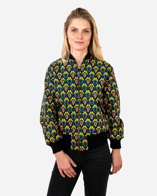 Bomberjacke Damen 'Peacock' - Bio - Baumwolle - Khala