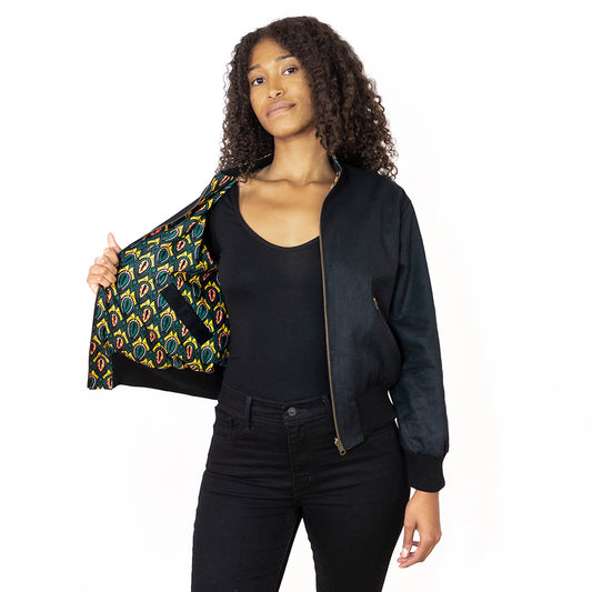 Women's reversible jacket 'Peacock'