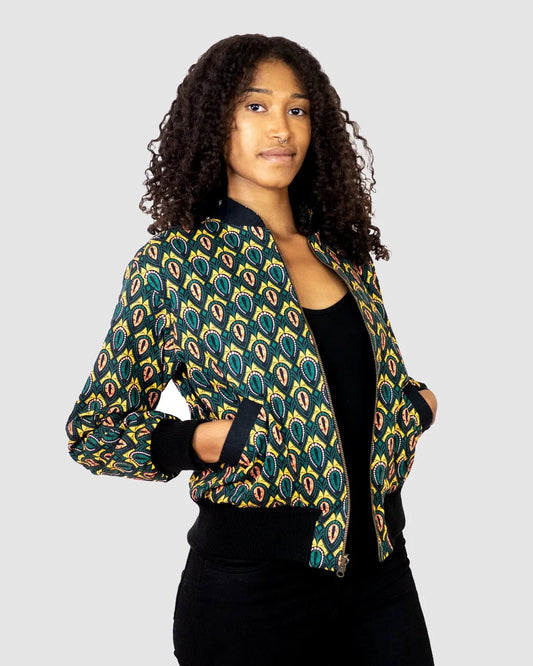 Bomberjacke Damen 'Peacock' - Bio - Baumwolle - Khala