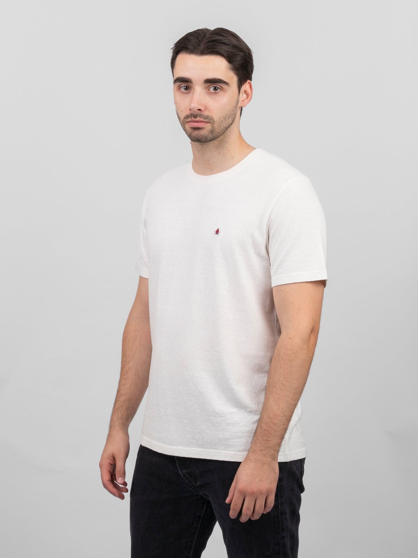 Atmungsaktives Hanf-T-Shirt in Flieder, Creme oder Seafoam für Männer - Khala