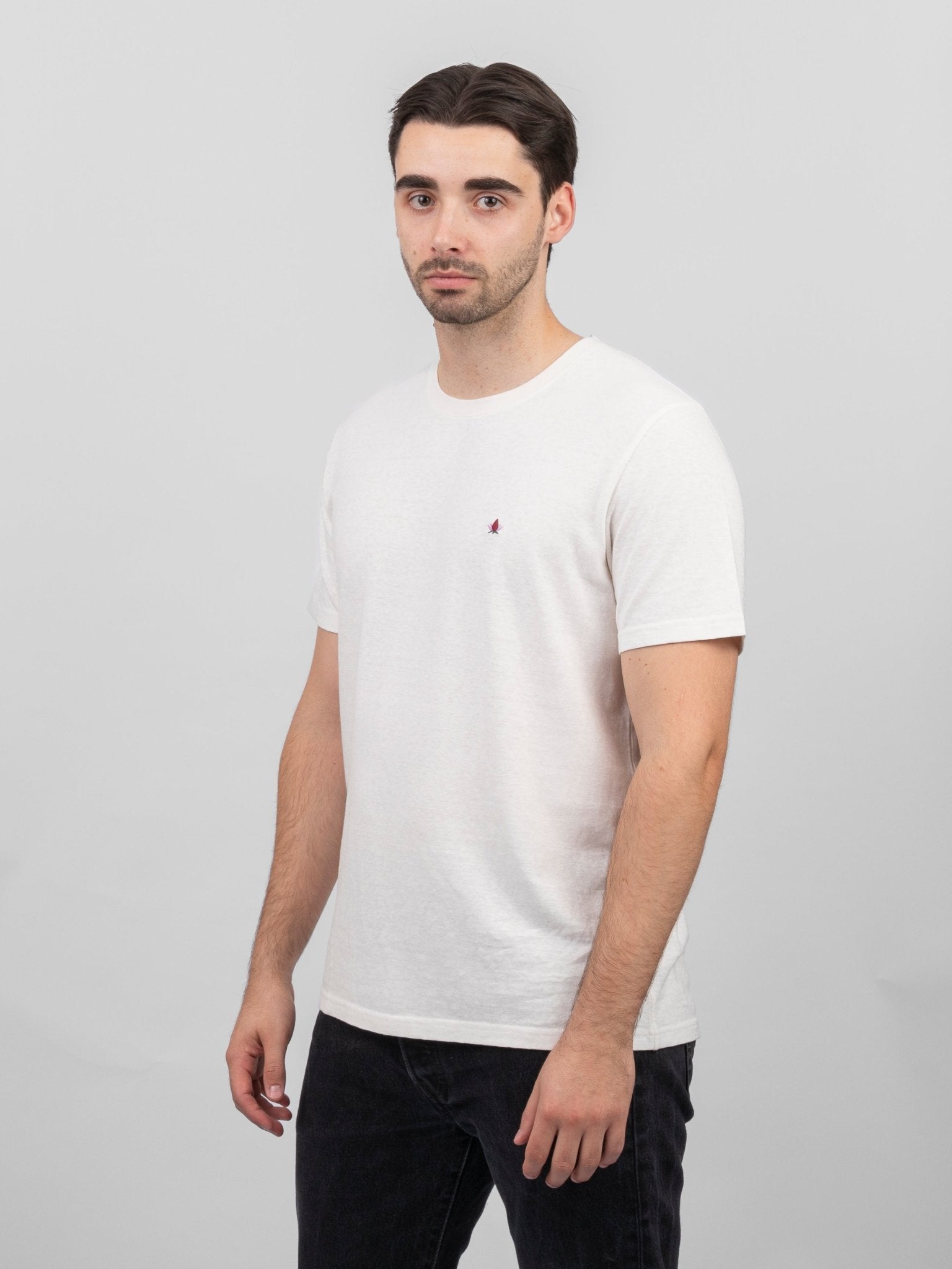 Atmungsaktives Hanf-T-Shirt in Flieder, Creme oder Seafoam für Männer - Khala