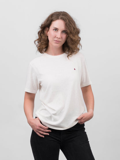 Atmungsaktives Hanf-T-Shirt in Flieder, Creme oder Seafoam für Frauen - Khala
