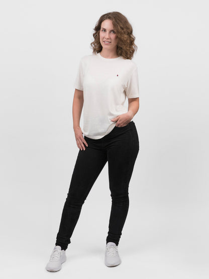 Atmungsaktives Hanf-T-Shirt in Flieder, Creme oder Seafoam für Frauen - Khala