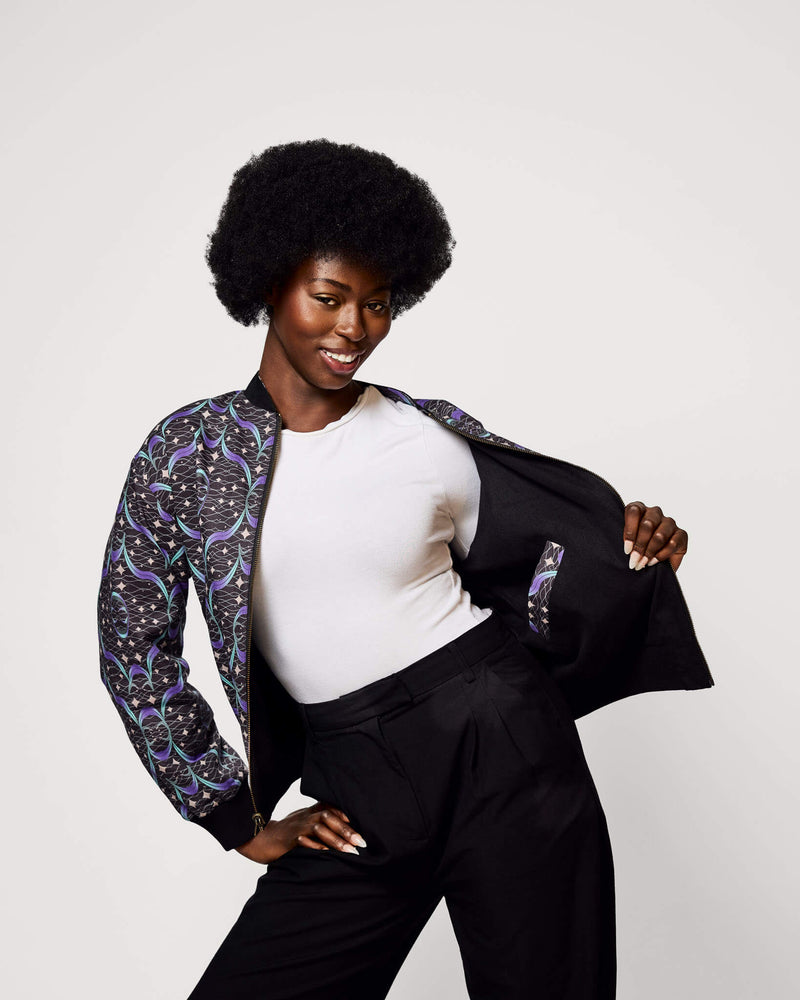 Wendejacke Damen 'African Skywater' – Hanf & Bio-Baumwolle - Khala