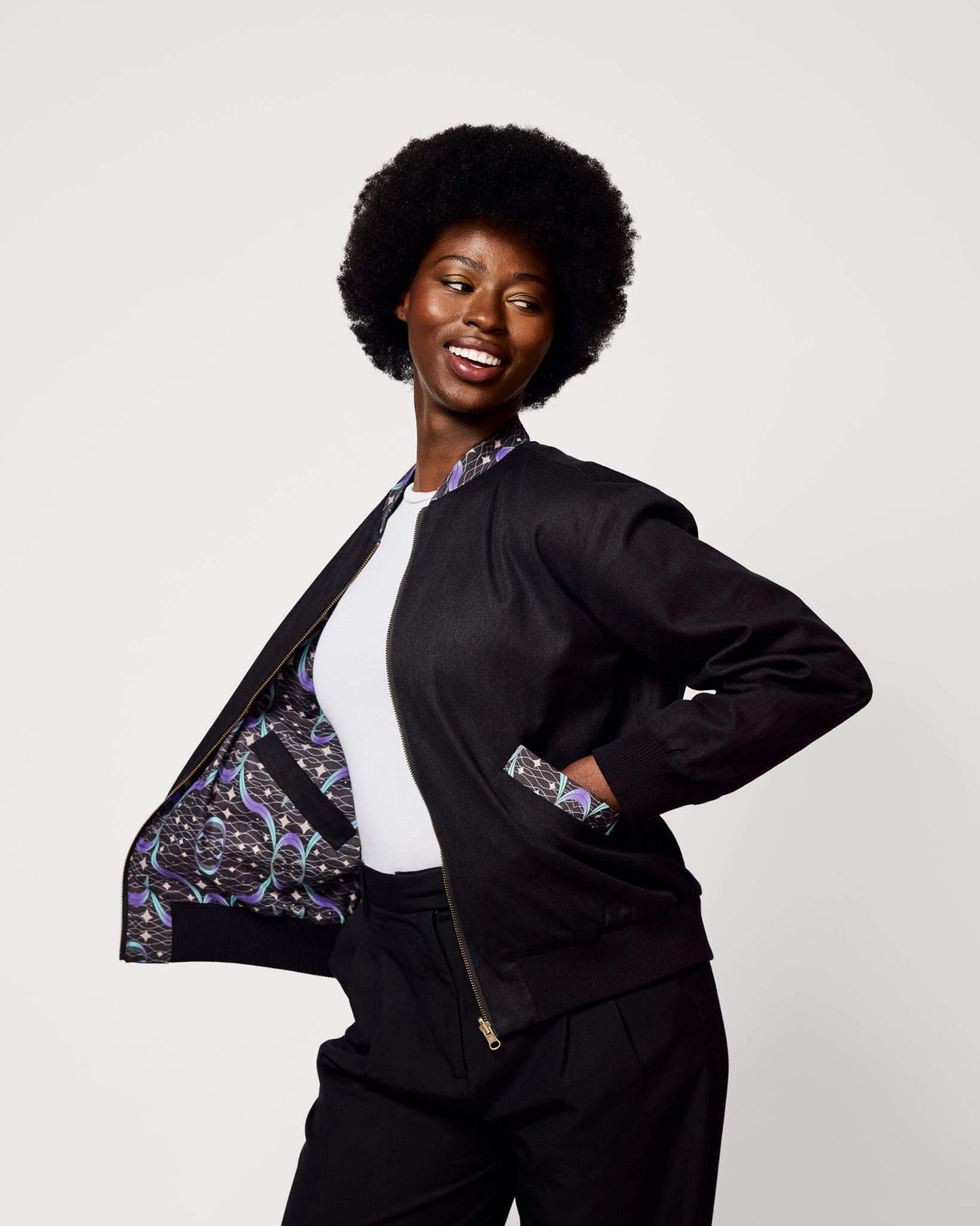 Wendejacke Damen 'African Skywater' – Hanf & Bio-Baumwolle - Khala