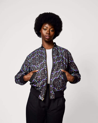 Wendejacke Damen 'African Skywater' – Hanf & Bio-Baumwolle - Khala