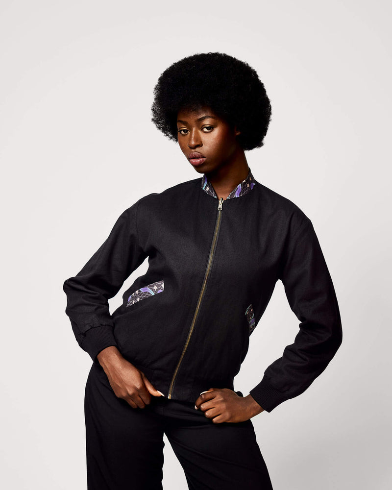 Wendejacke Damen 'African Skywater' – Hanf & Bio-Baumwolle - Khala